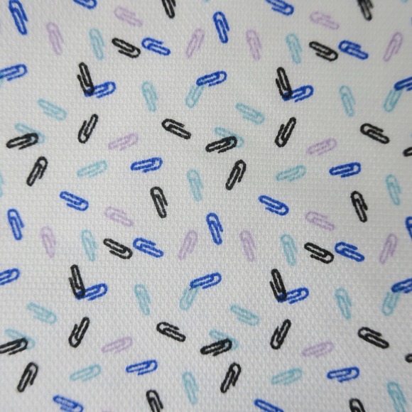 Johnnie-O Prep-Formance Bamboo Button Up Shirt Mens Large Tall Paperclip Pattern - Picture 6 of 12